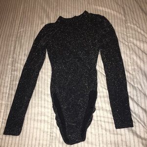 high neck, long sleeve bodysuit